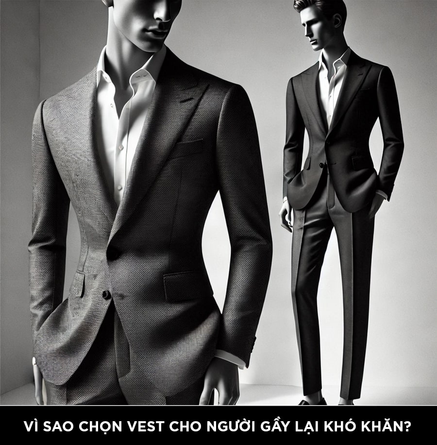 Vì sao chọn vest cho người gầy khó khăn