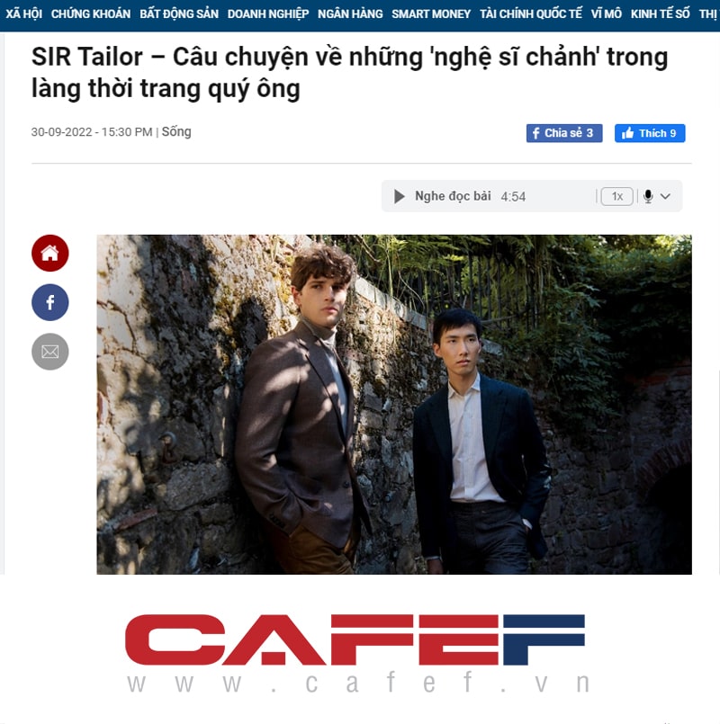 CafeF nói về SIR Tailor