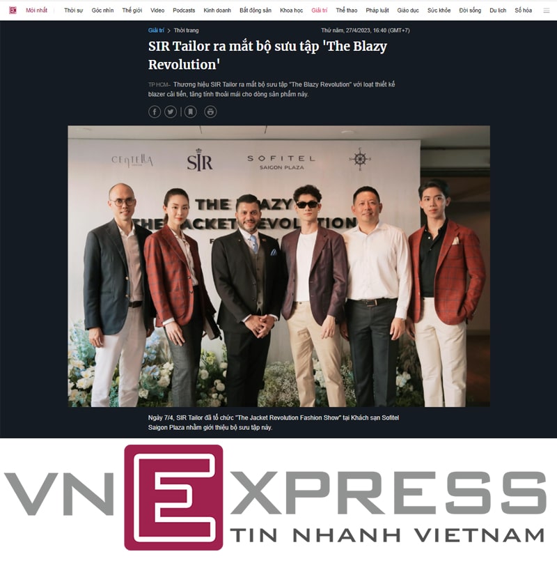 Vnexpress nói về SIR Tailor