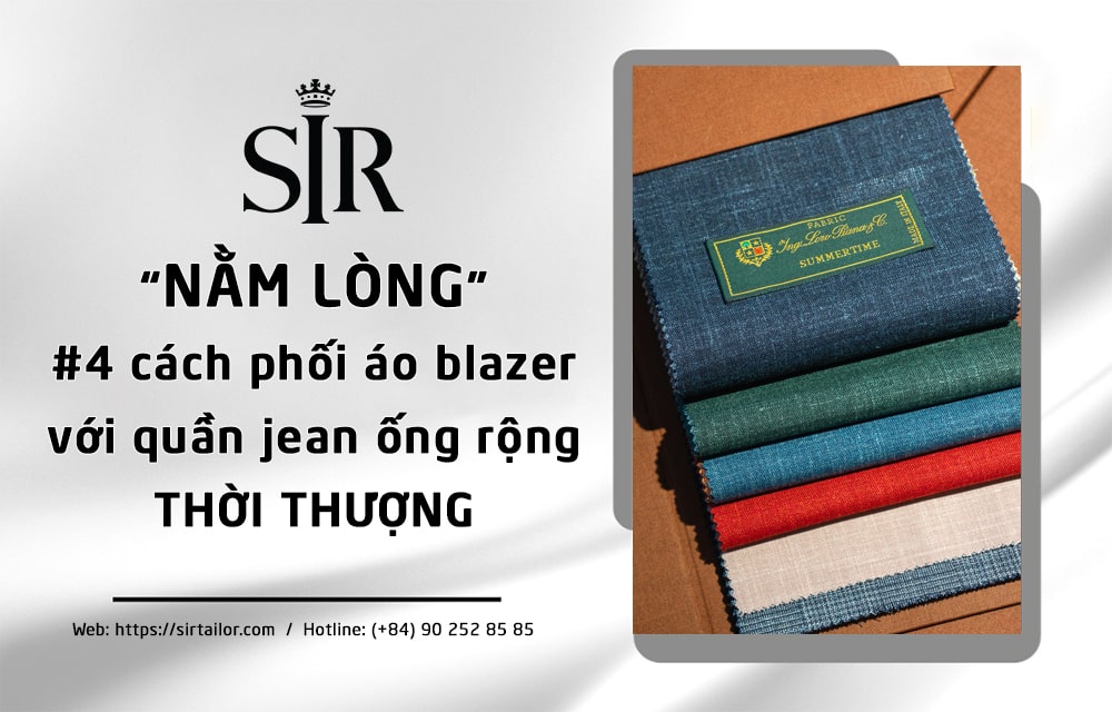 cách phối áo blazer với quần jean ống rộng