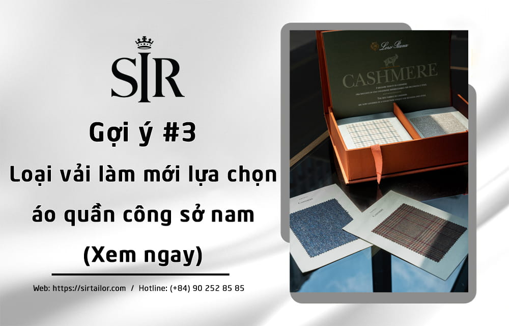 3 loại vài công sở nam phổ biến