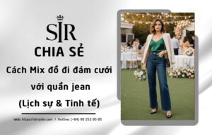 Mix đồ đi đám cưới với quần jean