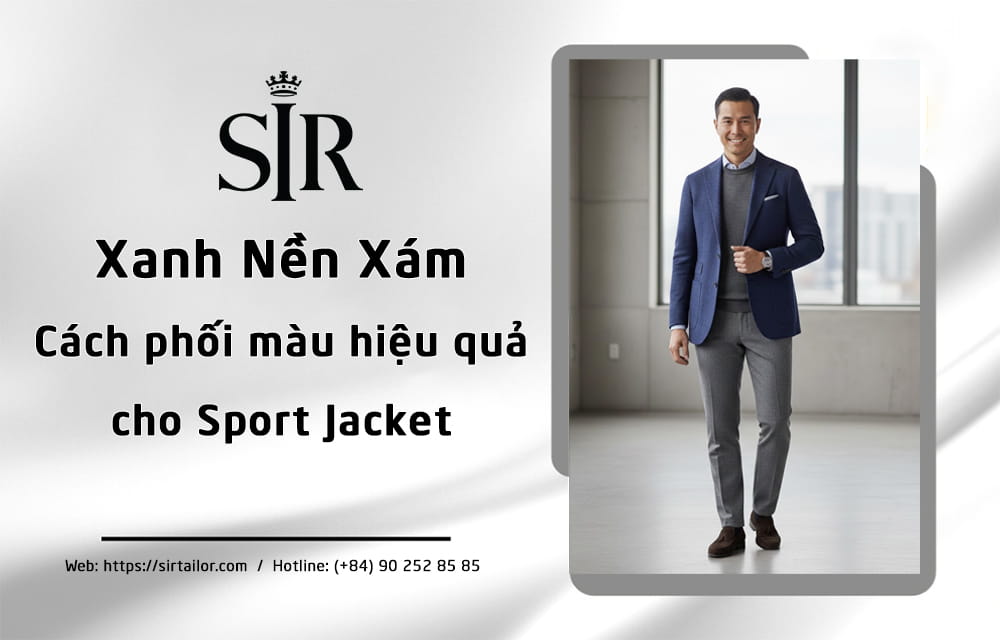 màu xanh nền xám trên sport jacket