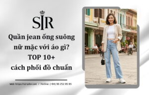 Quần jean ống suông nữ mặc với áo gì