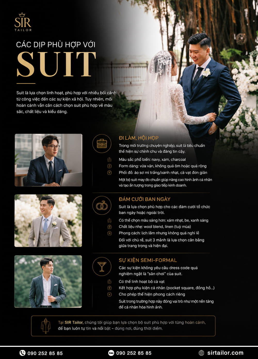 Các dịp phù hợp với Suit
