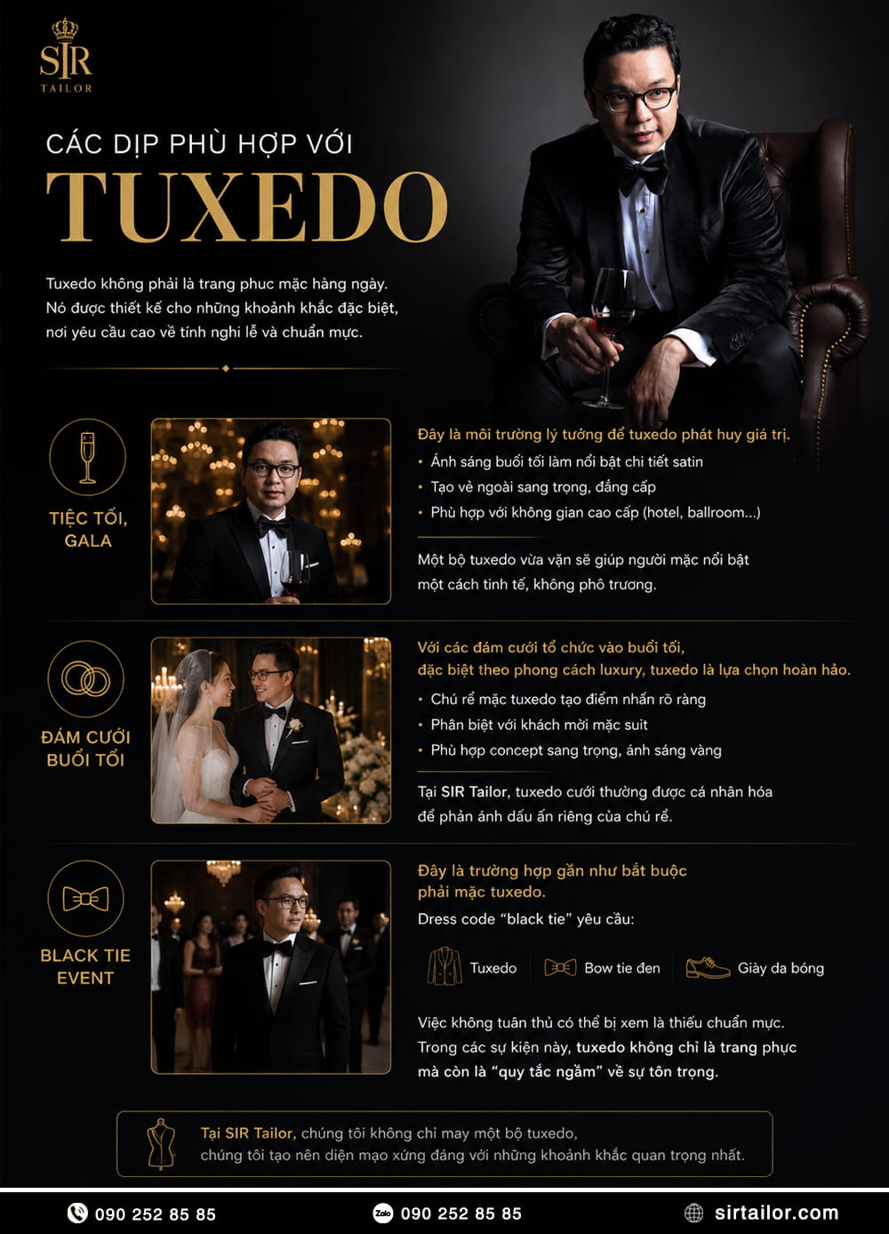 Các dịp phù hợp với Tuxedo
