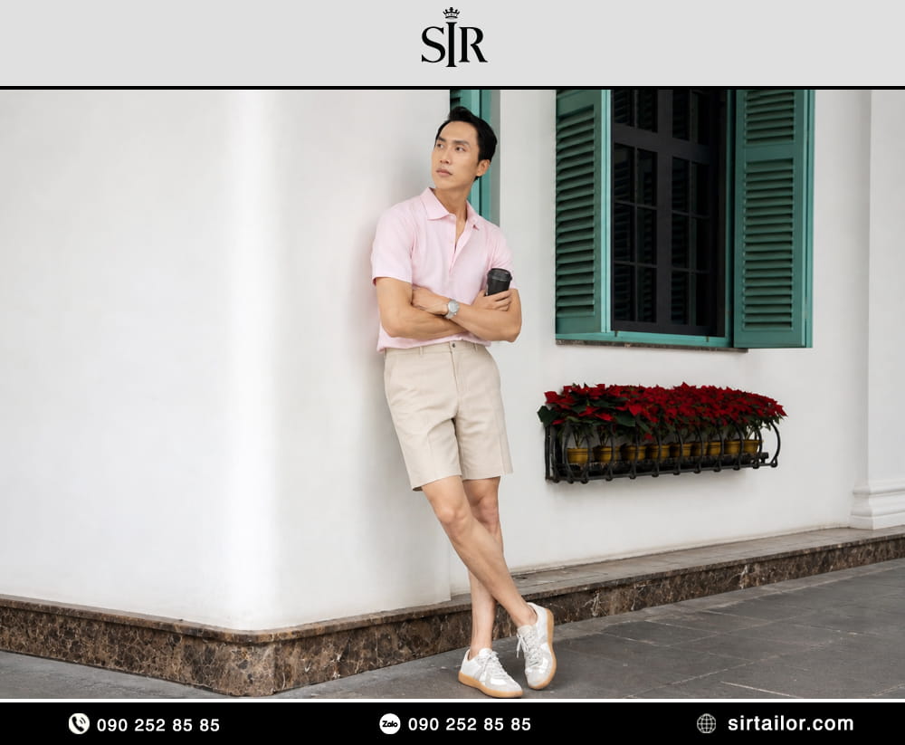 Cấu trúc outfit polo & quần shorts chuẩn may đo
