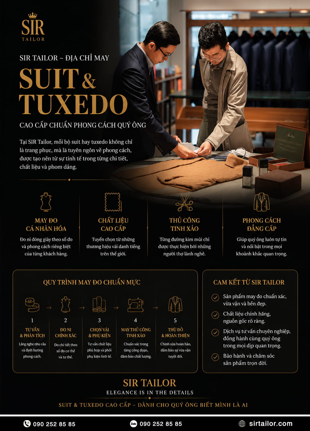 Dịch vụ may đo vest tại SIR Tailor