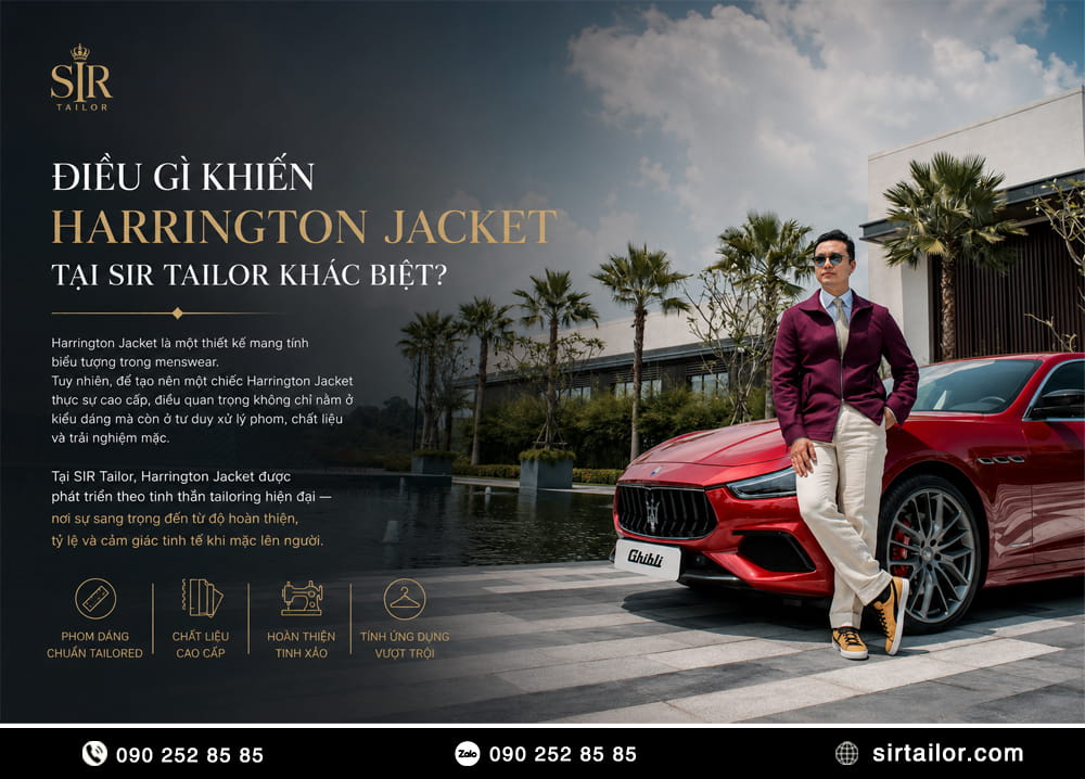 Điều gì khiến Harrington Jacket tại SIR Tailor khác biệt