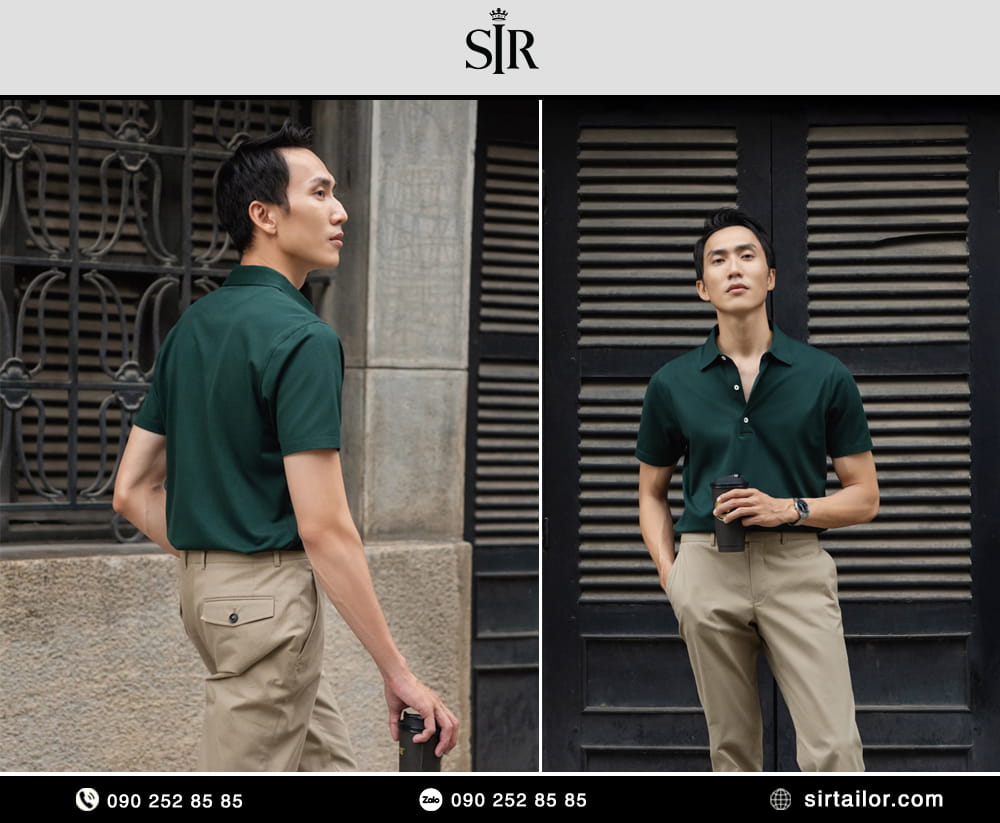 Áo Polo 100% Fine Cotton Pique từ SIR Tailor