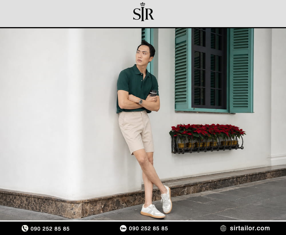 Polo kết hợp quần shorts