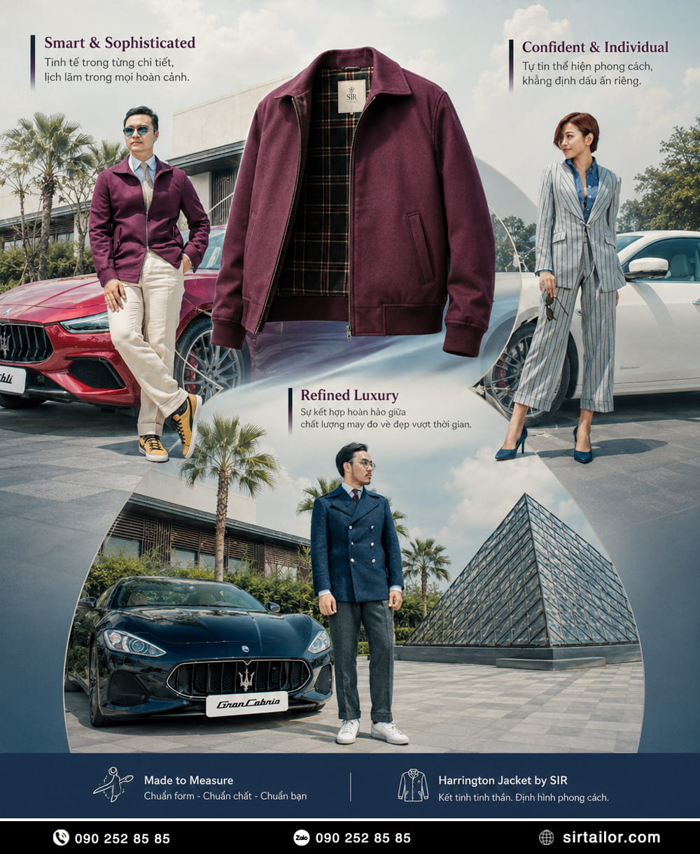 SIR Tailor mang tinh thần gì vào mẫu Harrington Jacket