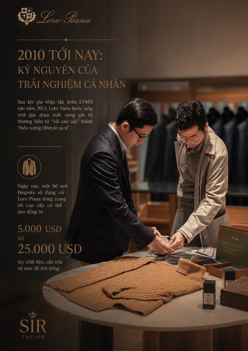 Suit từ vải Loro Piana những năm 2010 tới nay