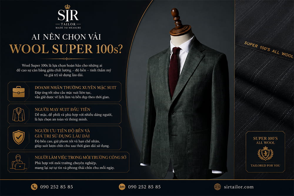 Ai nên chọn vải Wool Super 100s