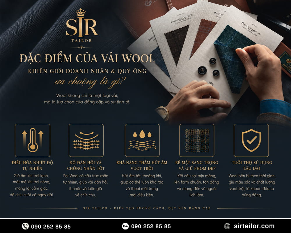 Đặc điểm của vải Wool khiến giới Doanh nhân & Quý ông ưa chuộng là gì