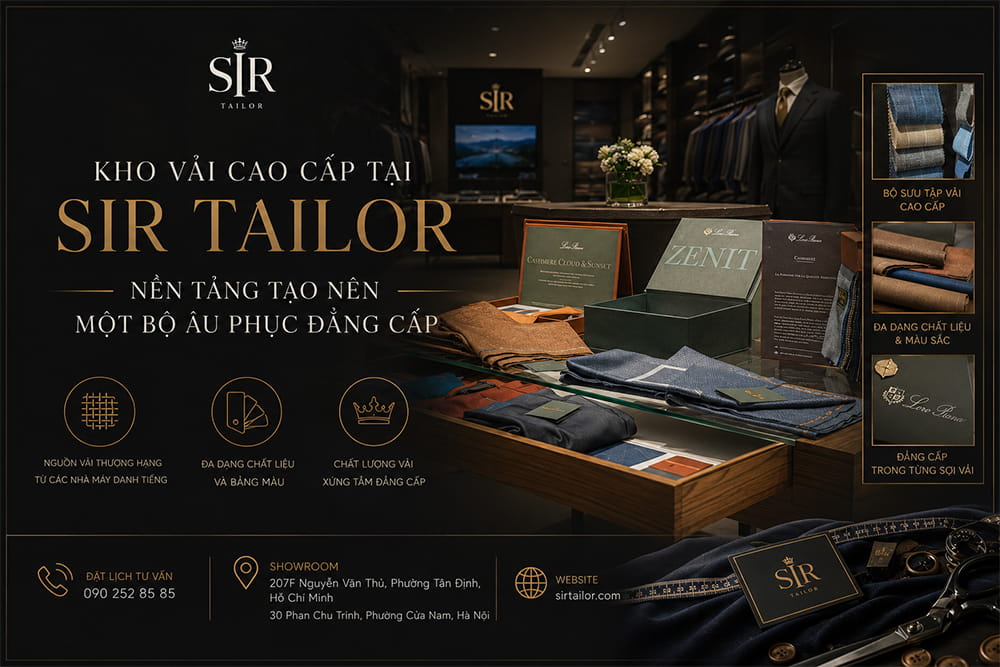 Kho vải cao cấp tại SIR Tailor