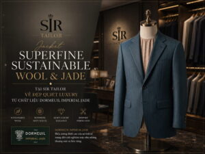 Mẫu jacket Superfine Sustainable Wool & Jade tại SIR Tailor