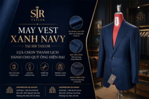 May Vest Xanh Navy Tại SIR Tailor