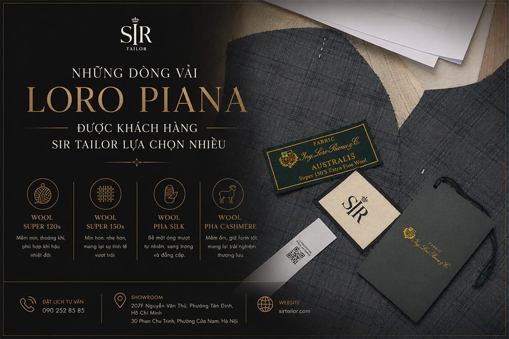 Những dòng vải Loro Piana được khách hàng SIR Tailor lựa chọn nhiều