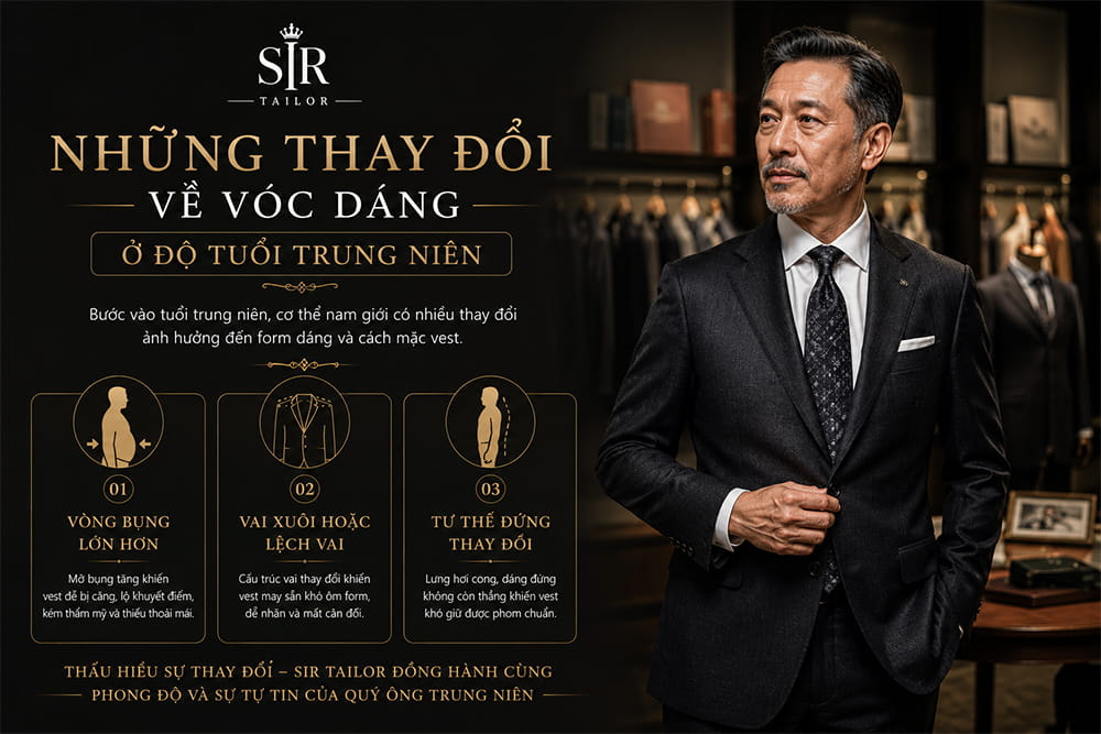 Những thay đổi về vóc dáng ở độ tuổi trung niên