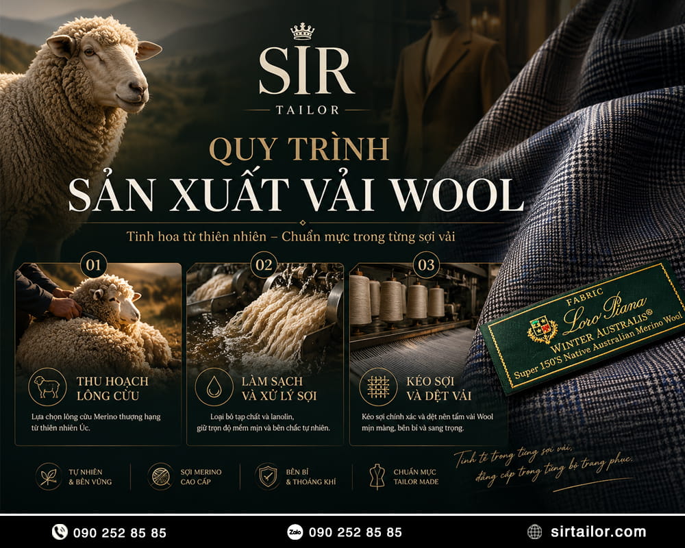 Quy trình sản xuất vải Wool