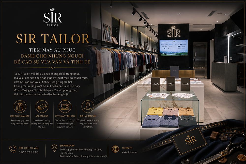 SIR Tailor – Tiệm may âu phục dành cho những người đề cao sự vừa vặn và tinh tế