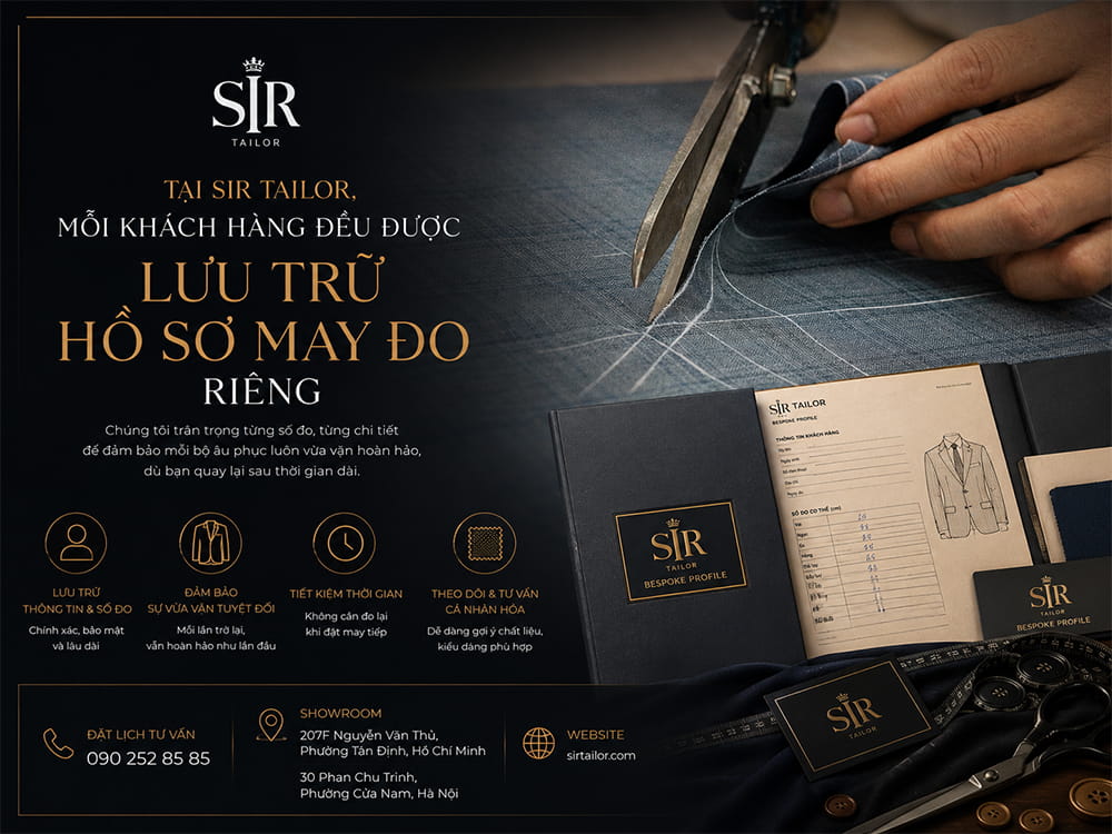 Tại SIR Tailor - Mỗi khách hàng may âu phục đều có bộ rập riêng
