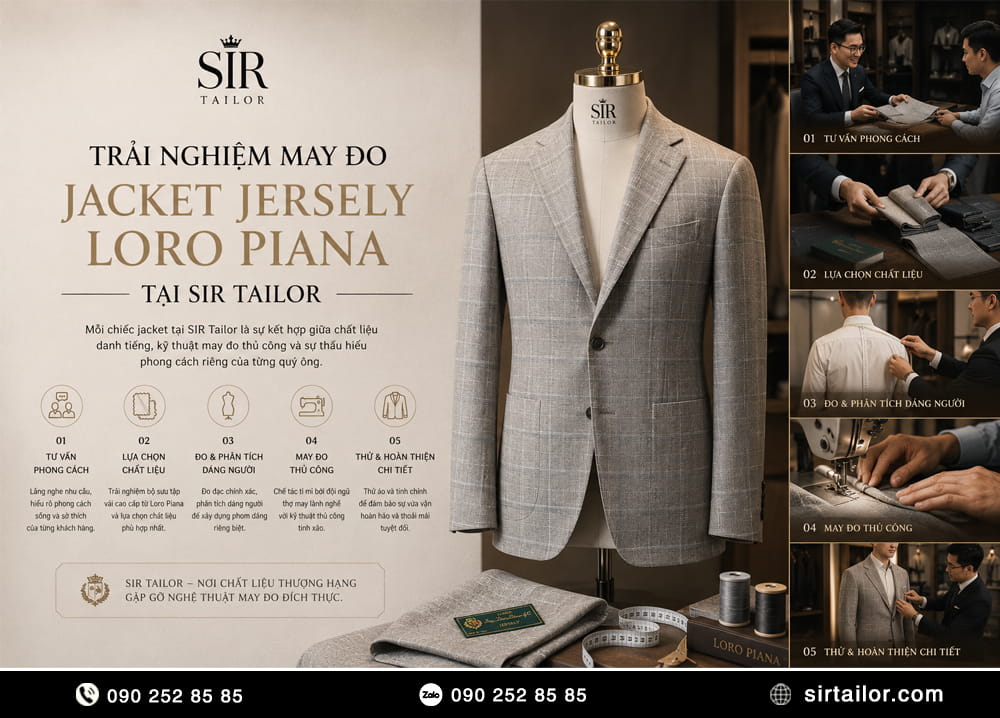 Trải Nghiệm May Đo Jacket Jersely Loro Piana Tại SIR Tailor