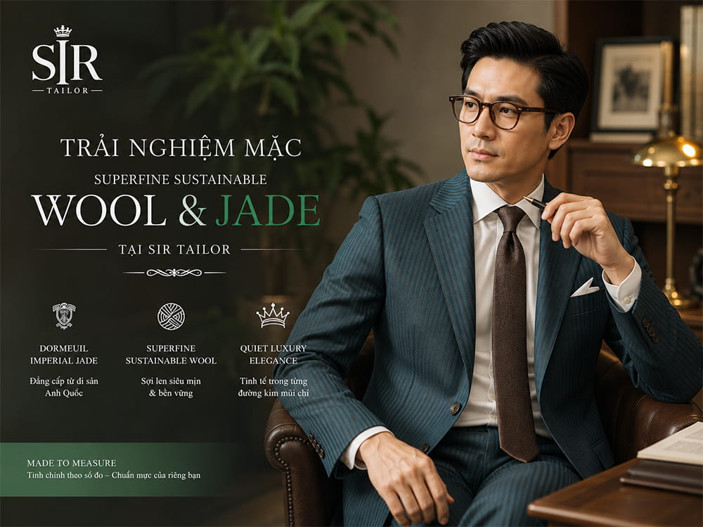 Trải nghiệm mặc Superfine Sustainable Wool & Jade
