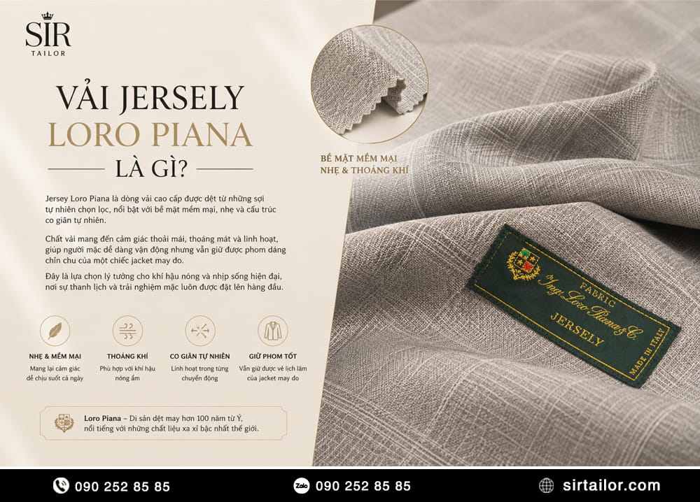 Vải Jersely Loro Piana