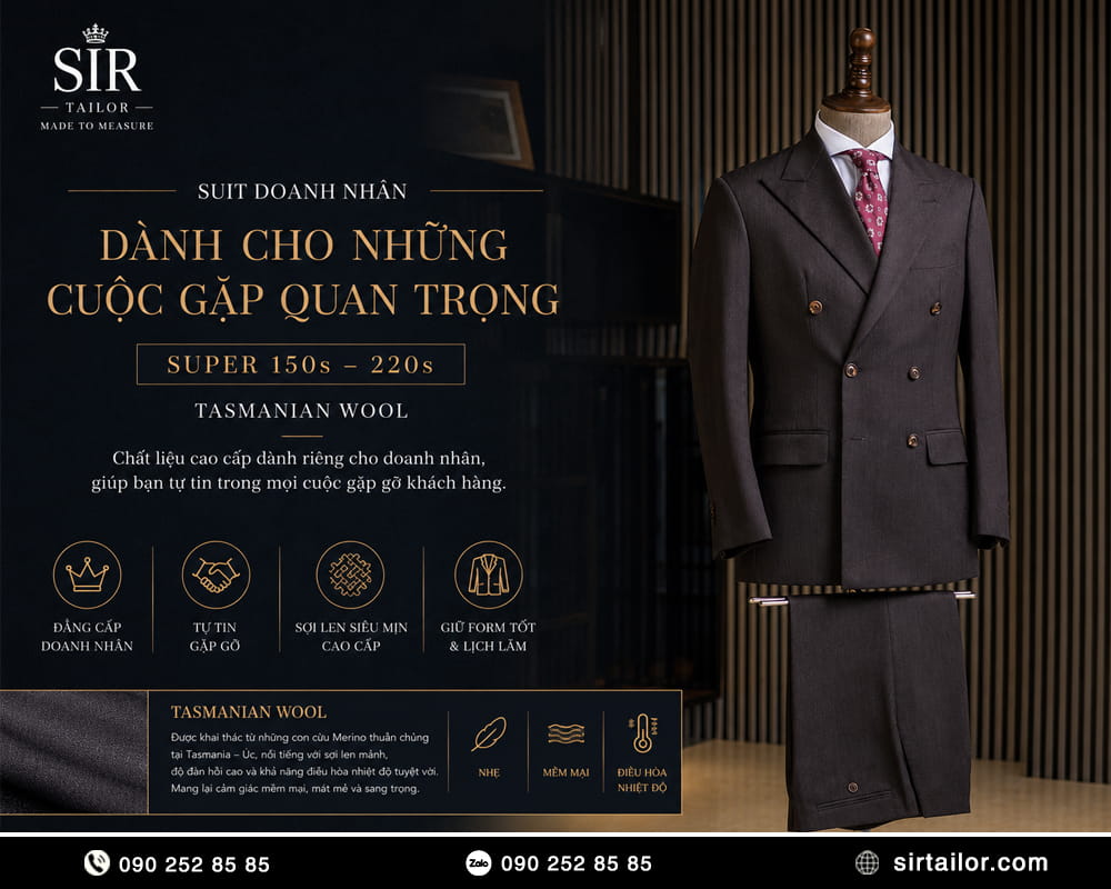 Vải Wool may Suit doanh nhân sử dụng để gặp gỡ khách hàng