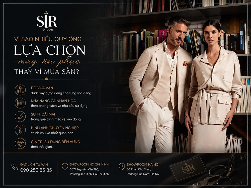Vì sao nhiều quý ông lựa chọn may âu phục thay vì mua sẵn