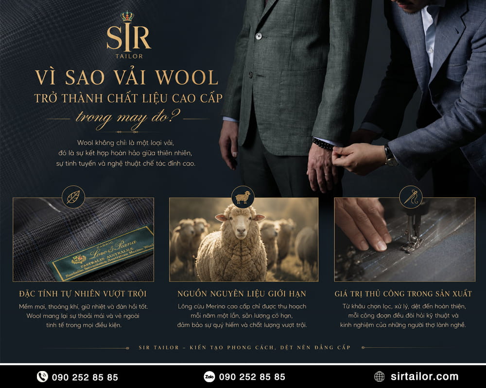 Vì sao vải Wool trở thành chất liệu cao cấp trong may đo