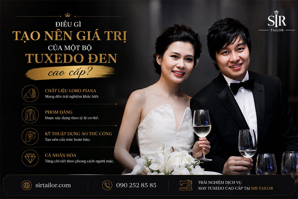 Điều gì tạo nên giá trị của một bộ tuxedo đen cao cấp