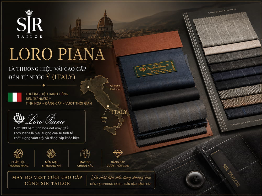 Loro Piana là thương hiệu vải cao cấp đến từ nước Ý