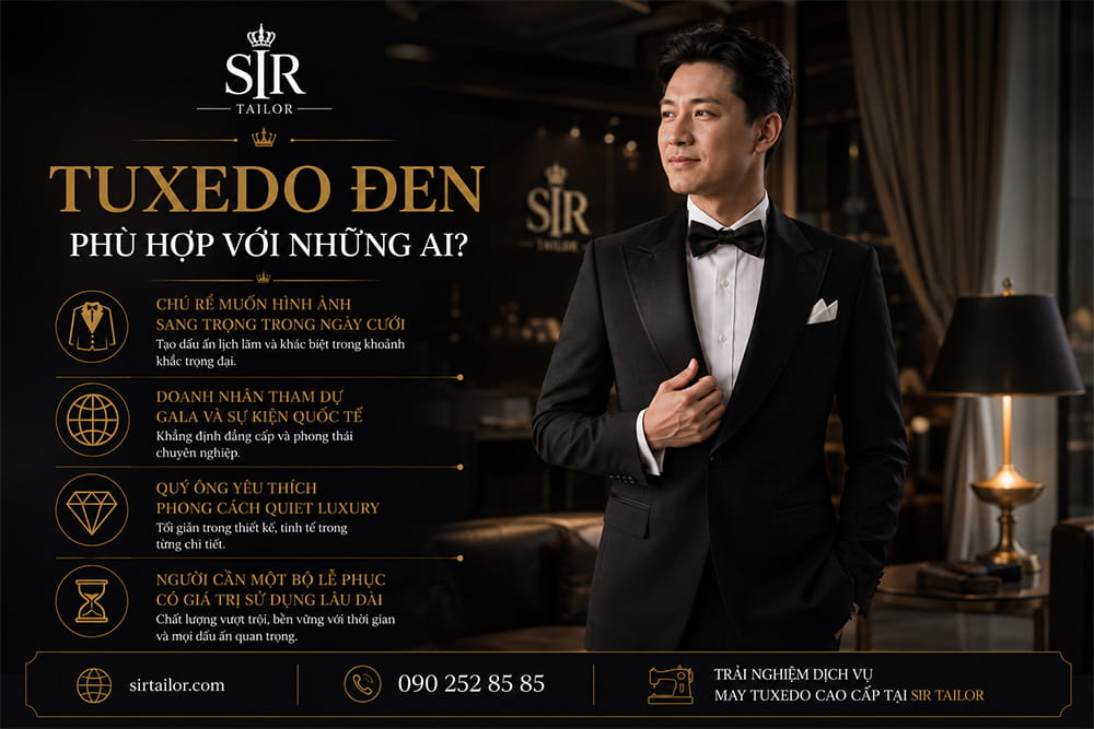 Tuxedo đen phù hợp với những ai