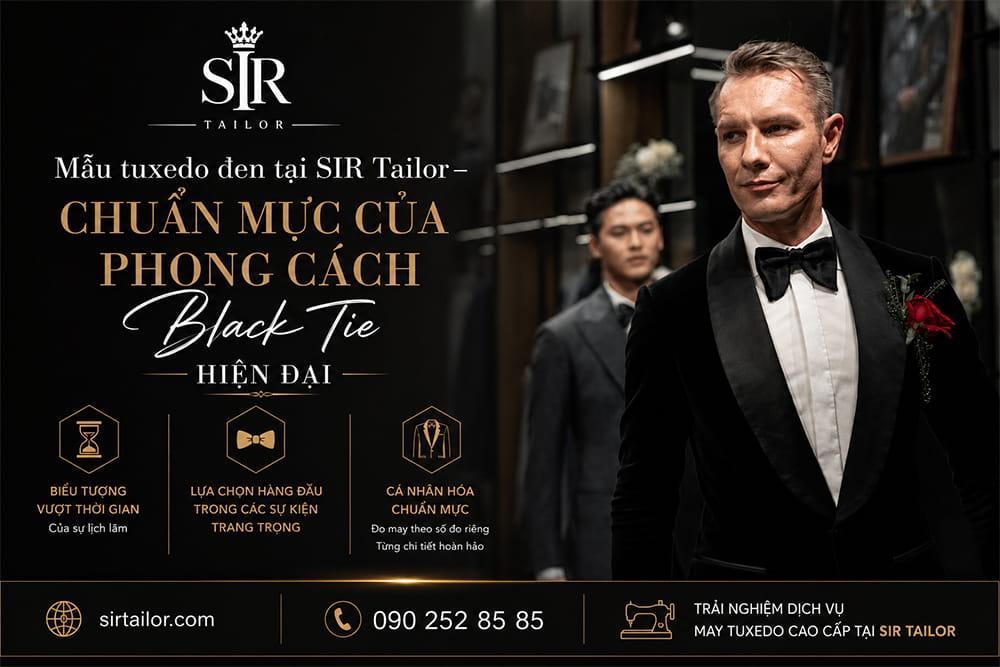 Tuxedo đen – Biểu tượng vượt thời gian của sự lịch lãm