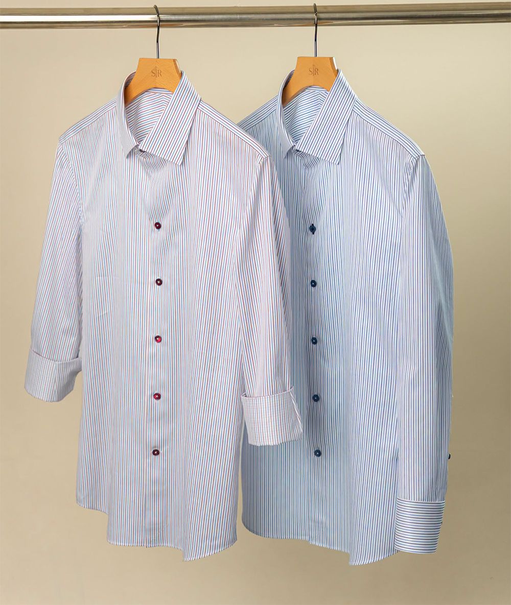 Mẫu sơ mi Bespoke kẻ sọc từ vải cao cấp Ermenegildo Zegna