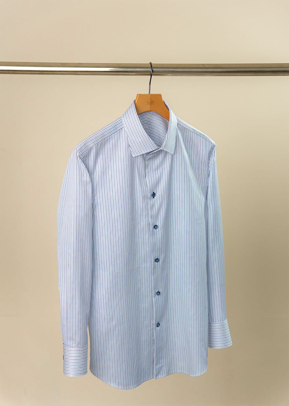 Mẫu sơ mi Bespoke kẻ sọc từ vải cao cấp Ermenegildo Zegna
