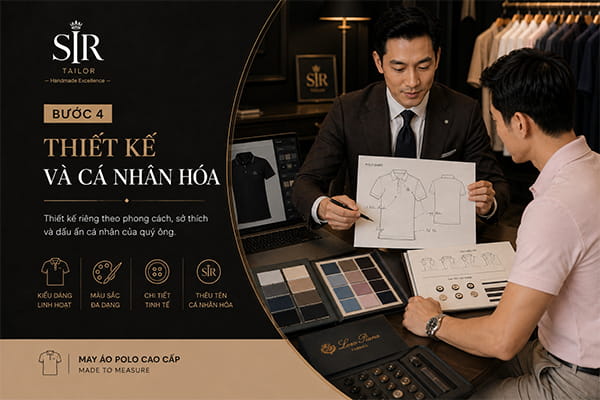 Bước 4 may áo polo tại SIR Tailor