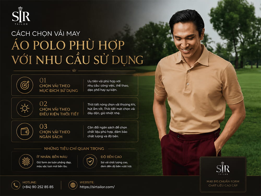 Cách chọn vải may áo Polo phù hợp với nhu cầu sử dụng