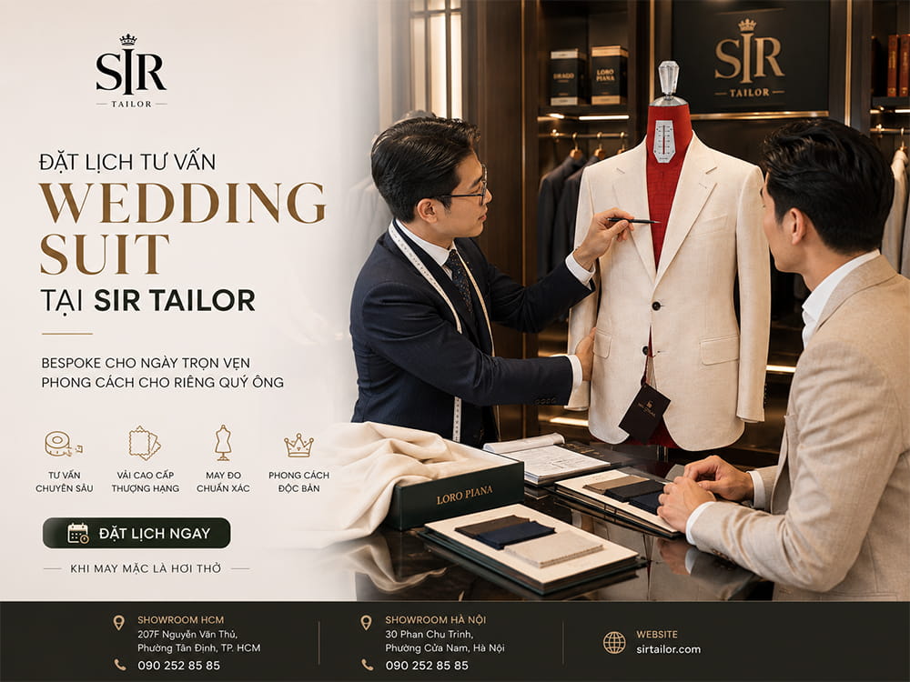 Đặt lịch tư vấn Wedding Suit tại SIR Tailor