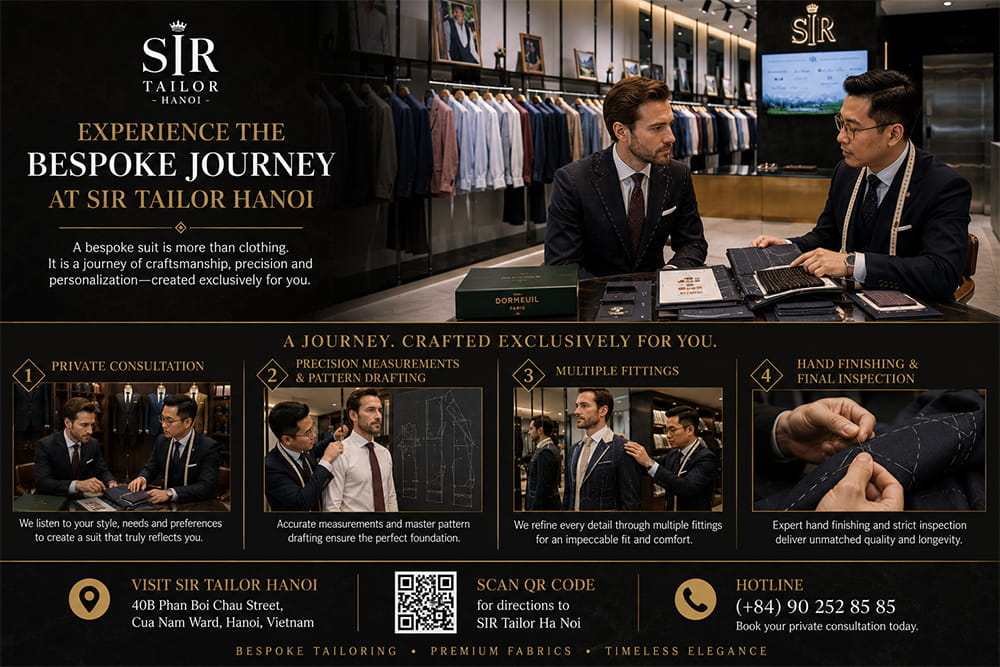 Experience the Bespoke Journey at SIR Tailor Hanoi