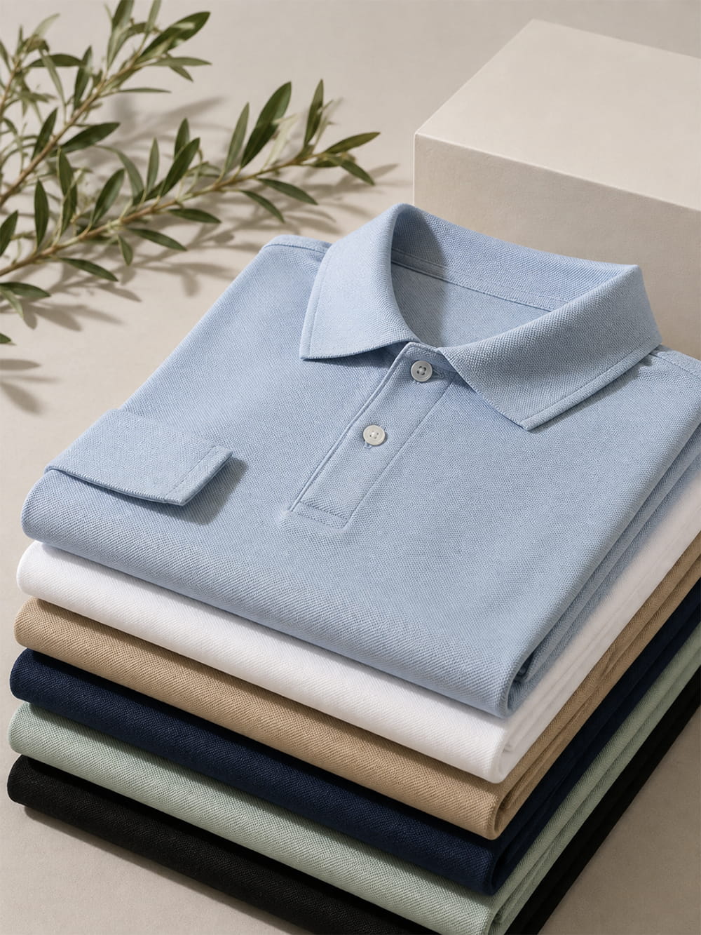 Mẫu áo Polo may từ vải Cotton Pima