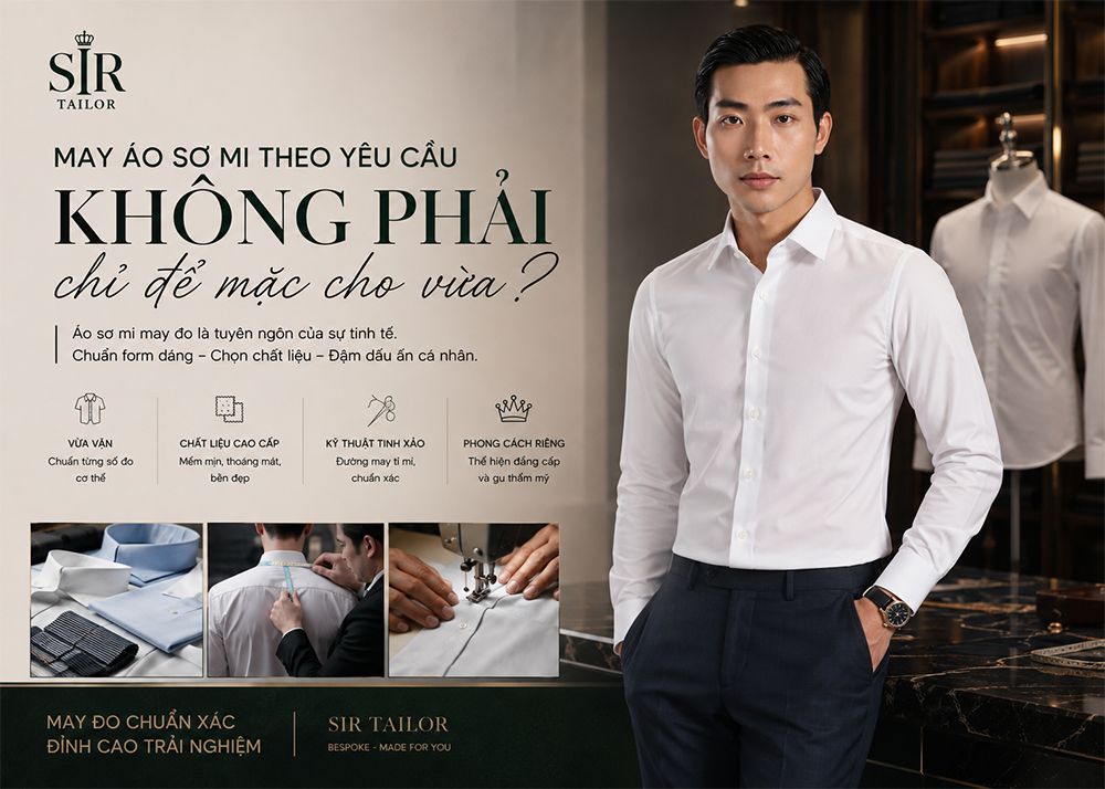 May áo sơ mi theo yêu cầu không phải để để mặc vừa