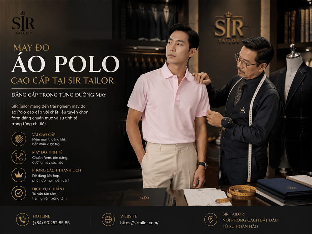 May đo áo Polo cao cấp tại SIR Tailor