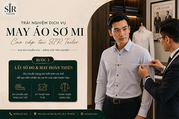 Trải nghiệm dịch vụ may áo sơ mi cao cấp tại SIR Tailor bước 3