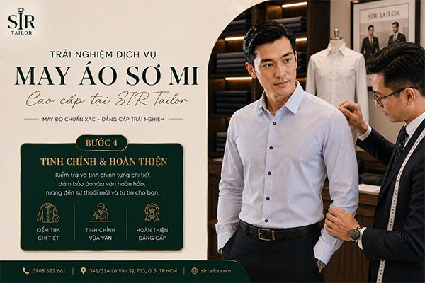 Trải nghiệm dịch vụ may áo sơ mi cao cấp tại SIR Tailor bước 4