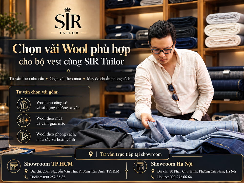 Chọn vải Wool may vest cùng SIR Tailor