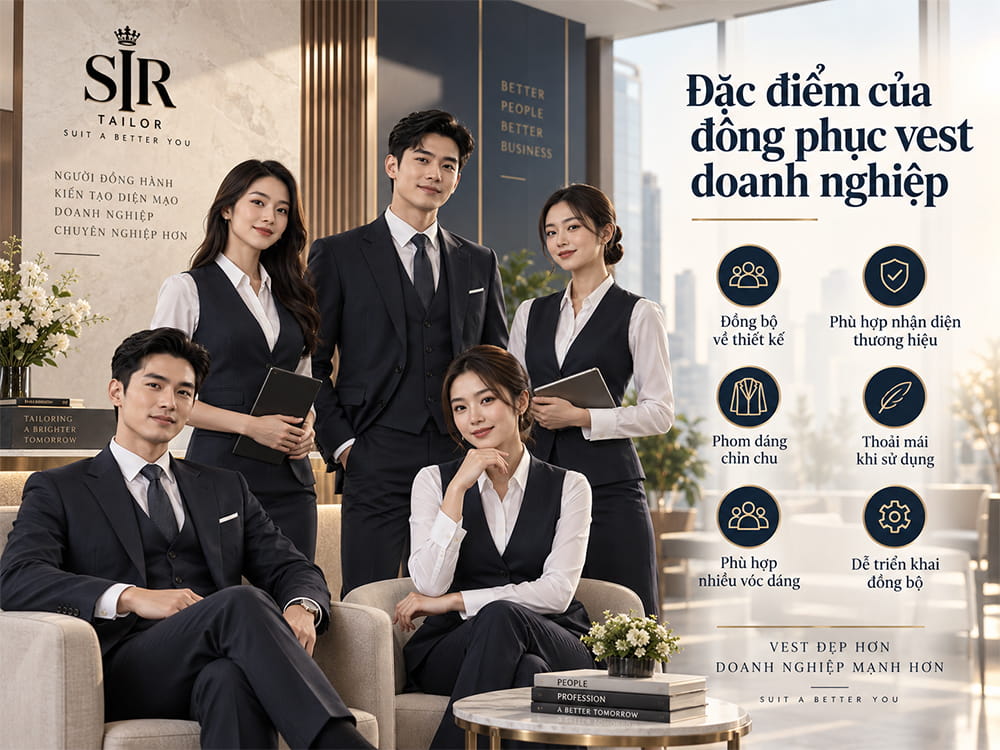 Đặc điểm của đồng phục vest doanh nghiệp